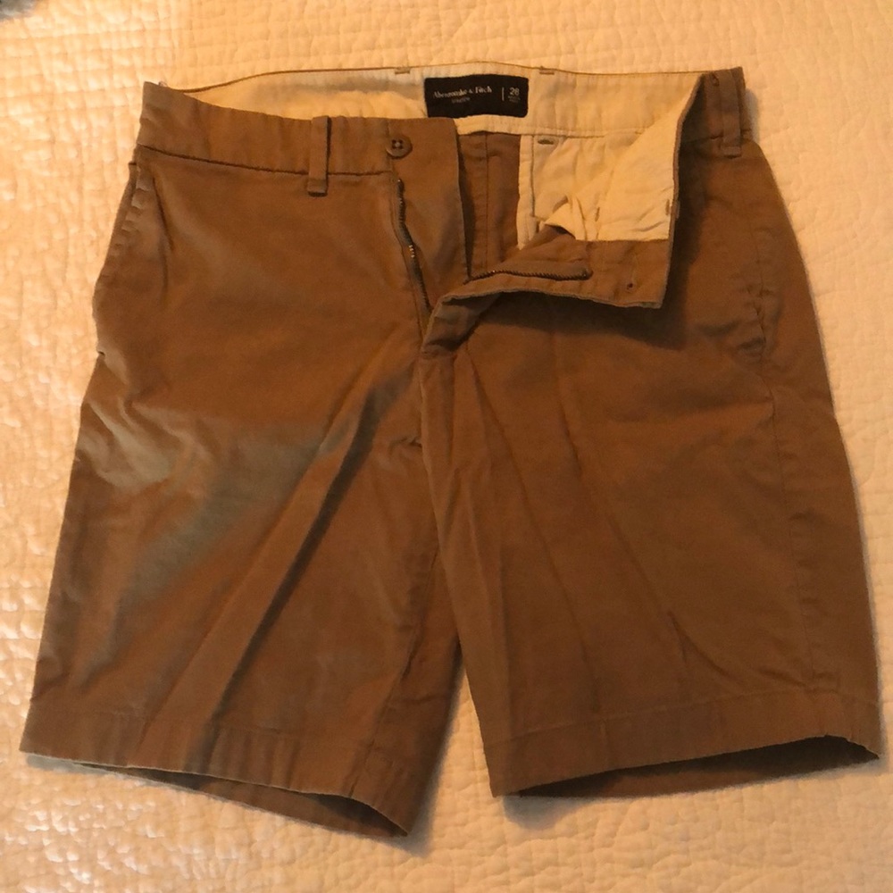 A&F Stretch Chino Shorts
